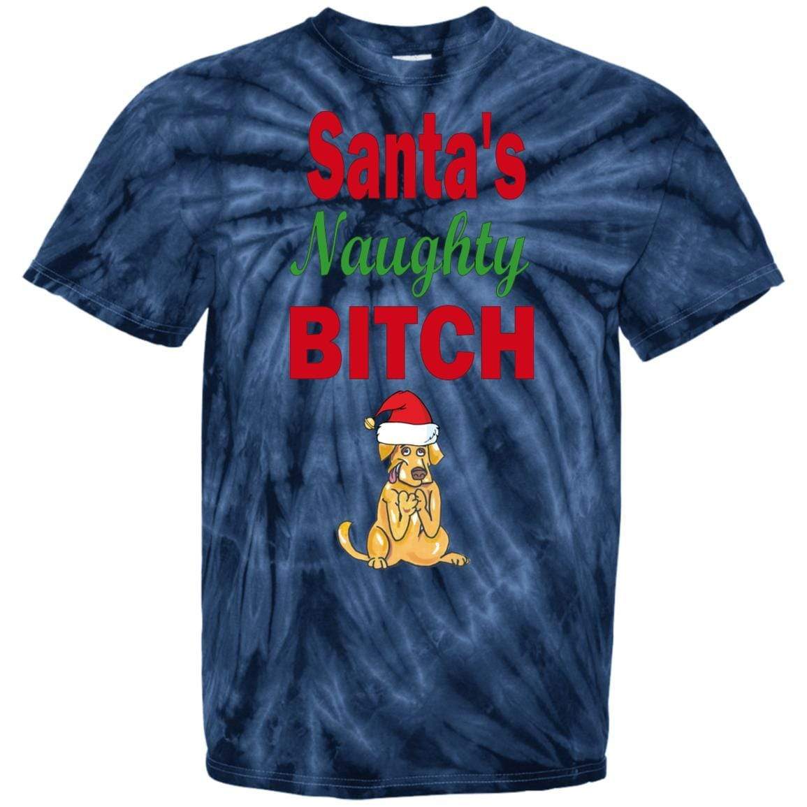 T-Shirts SpiderNavy / S WineyBitches.co Santa's Naughty Bitch-Jazzy Tie Dye T-Shirt WineyBitchesCo