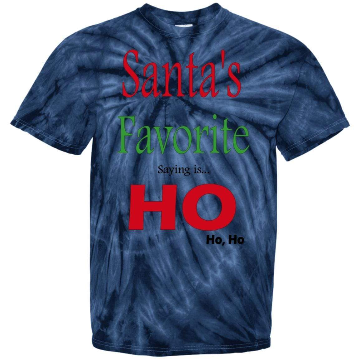 T-Shirts SpiderNavy / S WineyBitches.co "Santas Favorite Saying" Cotton Tie Dye T-Shirt WineyBitchesCo