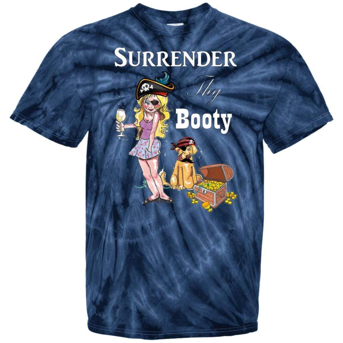 T-Shirts SpiderNavy / S WineyBitches.Co Surrender Thy Booty100% Cotton Tie Dye T-Shirt WineyBitchesCo