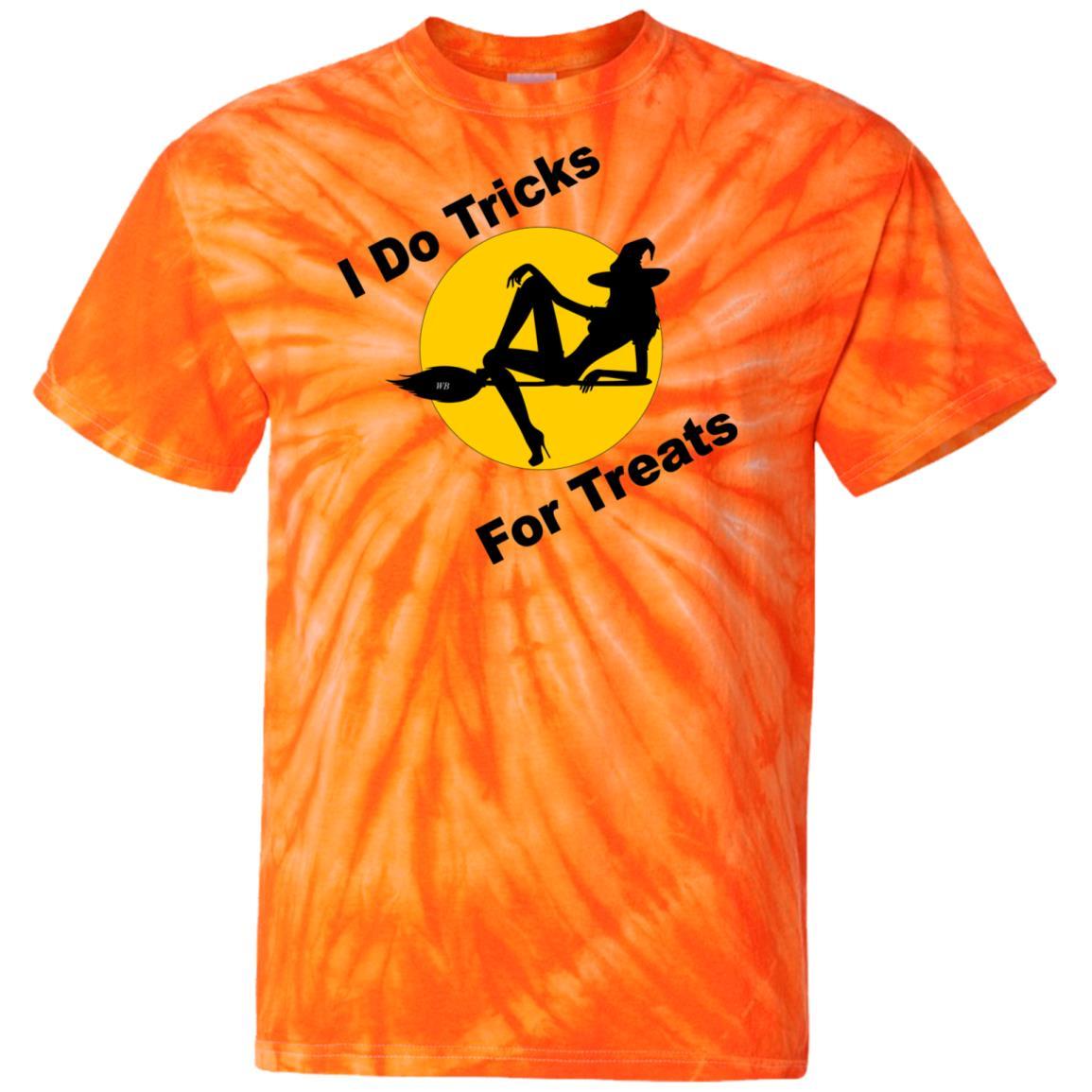 T-Shirts SpiderOrange / S WineyBitches.Co "I Do Tricks For Treats" 100% Cotton Tie Dye T-Shirt WineyBitchesCo