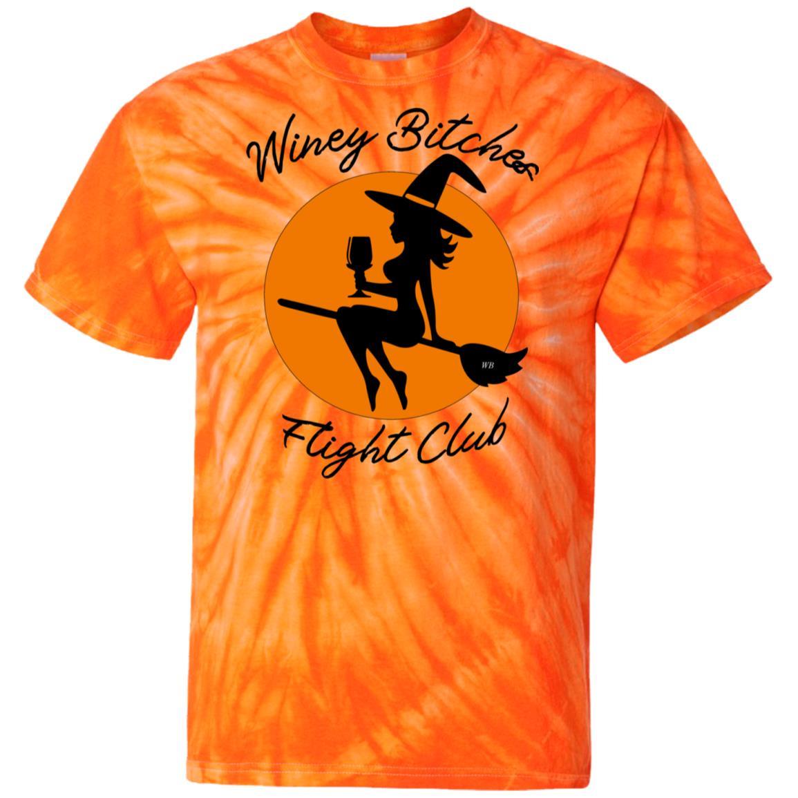 T-Shirts SpiderOrange / S WineyBitches.Co "Winey Bitches Flight Club" 100% Cotton Tie Dye T-Shirt WineyBitchesCo