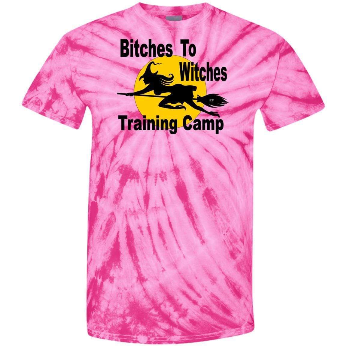 T-Shirts SpiderPink / S WineyBitches.Co "Bitches To Witches Training Camp" - 100% Cotton Tie Dye T-Shirt WineyBitchesCo