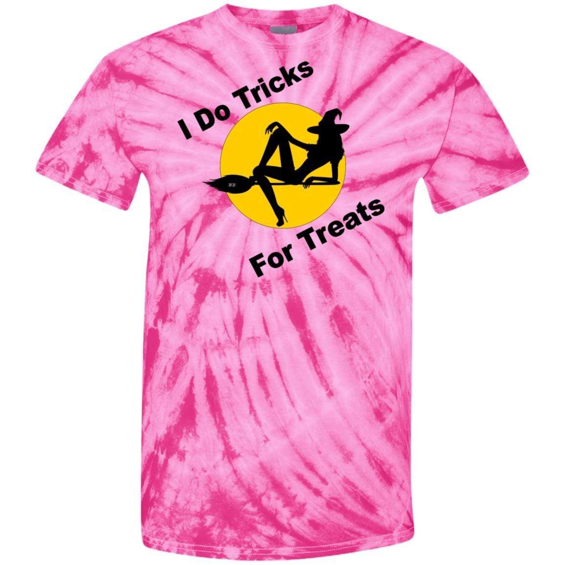 T-Shirts SpiderPink / S WineyBitches.Co "I Do Tricks For Treats" 100% Cotton Tie Dye T-Shirt WineyBitchesCo