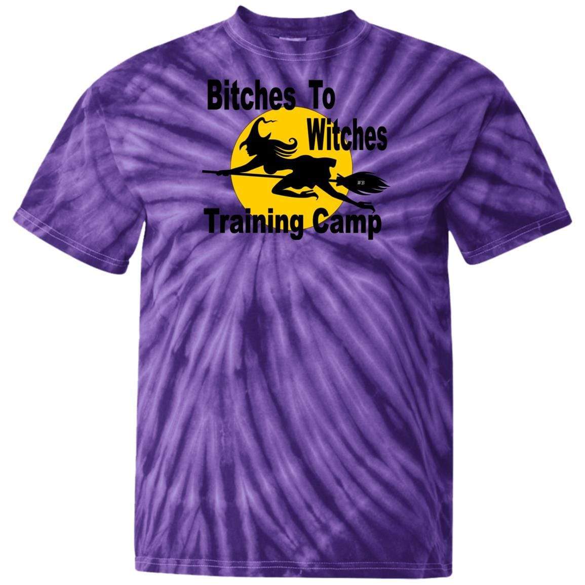 T-Shirts SpiderPurple / S WineyBitches.Co "Bitches To Witches Training Camp" - 100% Cotton Tie Dye T-Shirt WineyBitchesCo