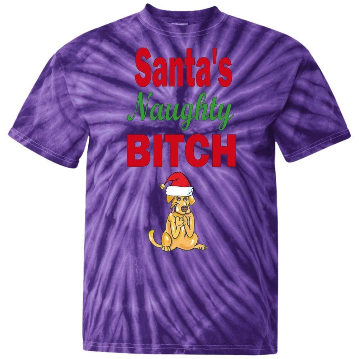 T-Shirts SpiderPurple / S WineyBitches.co Santa's Naughty Bitch-Jazzy Tie Dye T-Shirt WineyBitchesCo