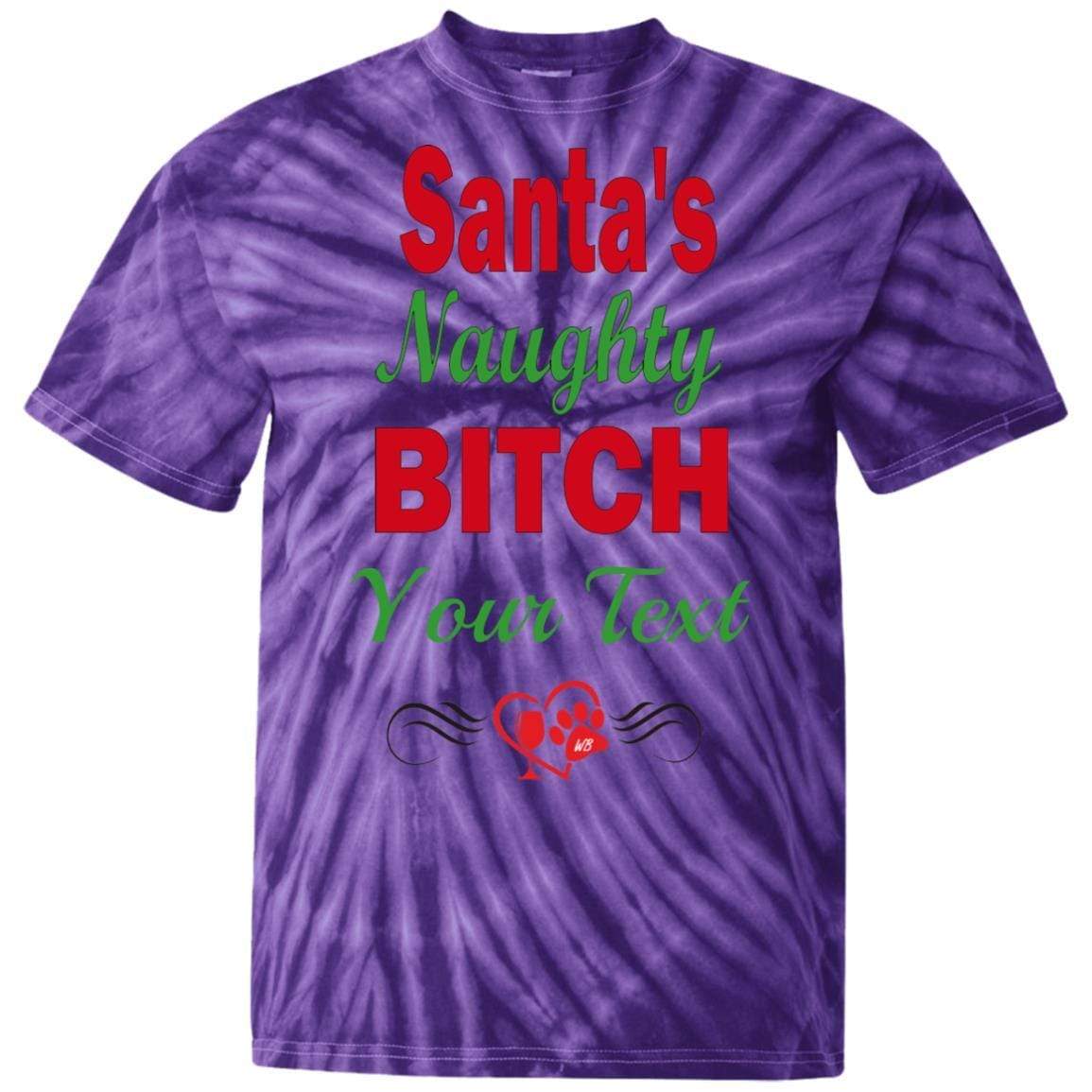 T-Shirts SpiderPurple / S WineyBitches.co Santa's Naughty Bitch-Personalized Tie Dye T-Shirt WineyBitchesCo