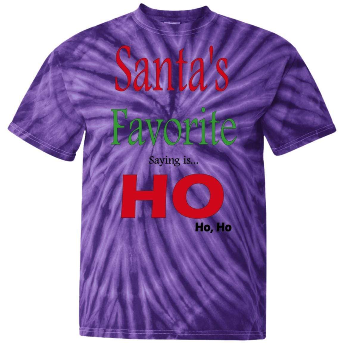 T-Shirts SpiderPurple / S WineyBitches.co "Santas Favorite Saying" Cotton Tie Dye T-Shirt WineyBitchesCo