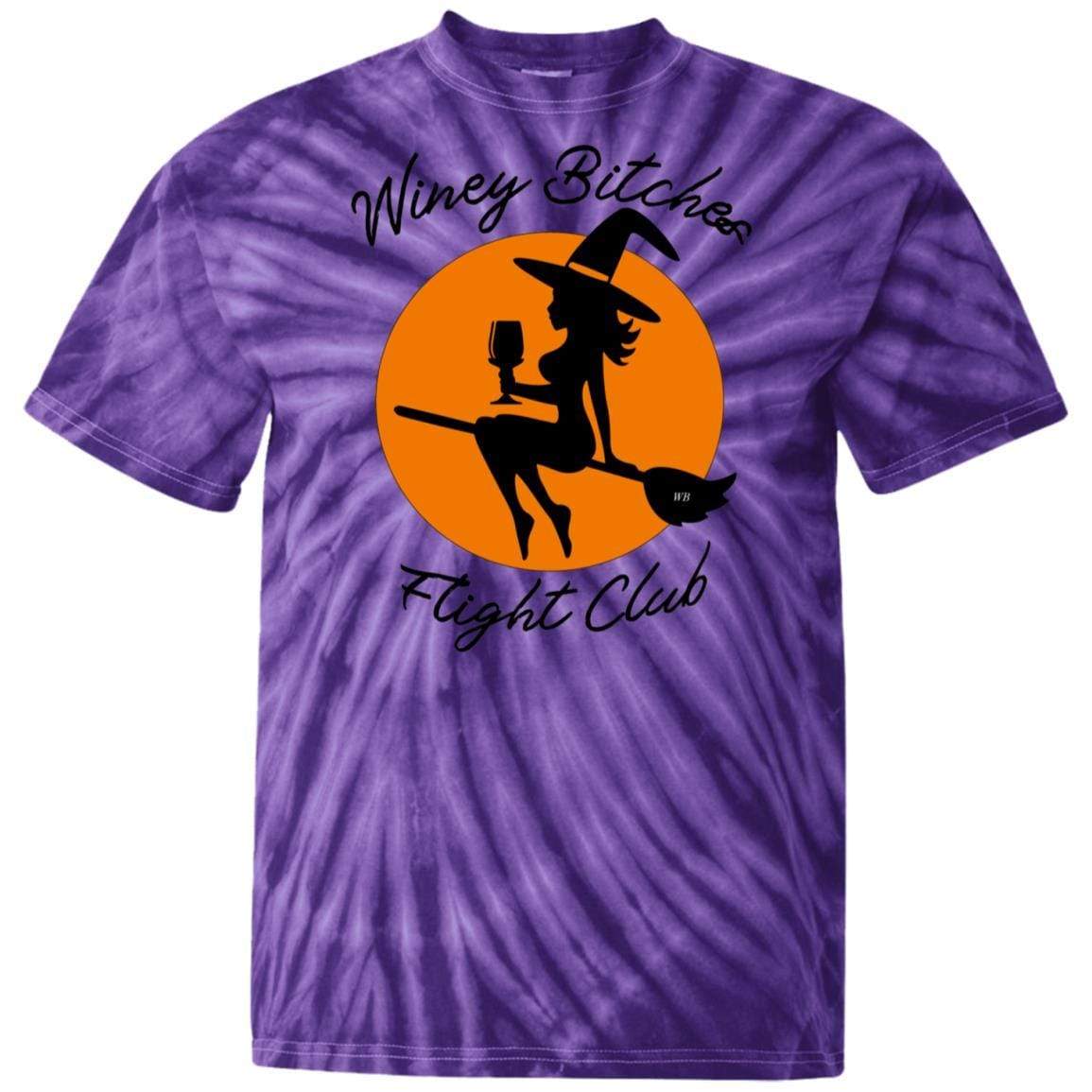 T-Shirts SpiderPurple / S WineyBitches.Co "Winey Bitches Flight Club" 100% Cotton Tie Dye T-Shirt WineyBitchesCo