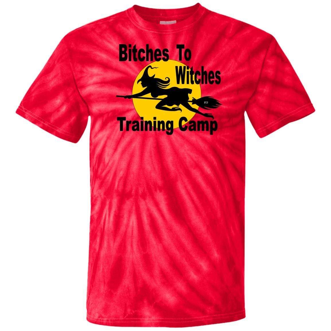 T-Shirts SpiderRed / S WineyBitches.Co "Bitches To Witches Training Camp" - 100% Cotton Tie Dye T-Shirt WineyBitchesCo