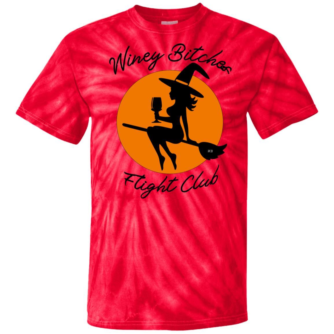 T-Shirts SpiderRed / S WineyBitches.Co "Winey Bitches Flight Club" 100% Cotton Tie Dye T-Shirt WineyBitchesCo