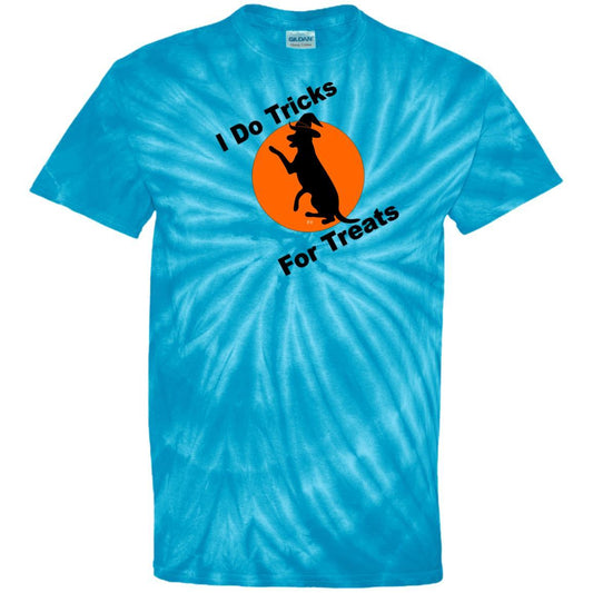 T-Shirts SpiderTurquoise / S WineyBitches.Co "I Do Tricks For Treats" Dog- 100% Cotton Tie Dye T-Shirt WineyBitchesCo