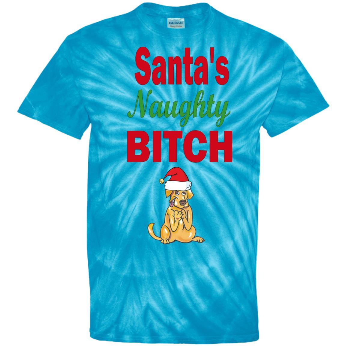 T-Shirts SpiderTurquoise / S WineyBitches.co Santa's Naughty Bitch-Jazzy Tie Dye T-Shirt WineyBitchesCo