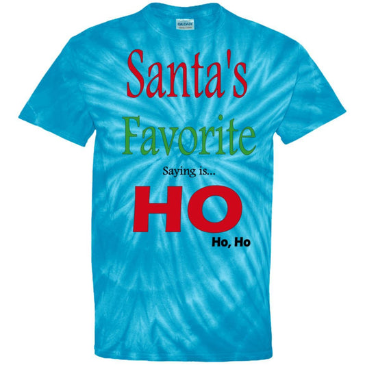 T-Shirts SpiderTurquoise / S WineyBitches.co "Santas Favorite Saying" Cotton Tie Dye T-Shirt WineyBitchesCo