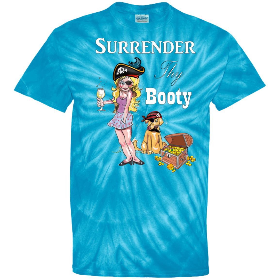 T-Shirts SpiderTurquoise / S WineyBitches.Co Surrender Thy Booty100% Cotton Tie Dye T-Shirt WineyBitchesCo