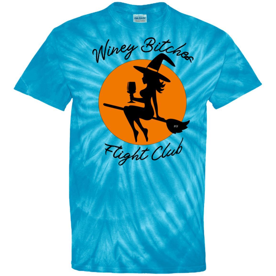 T-Shirts SpiderTurquoise / S WineyBitches.Co "Winey Bitches Flight Club" 100% Cotton Tie Dye T-Shirt WineyBitchesCo