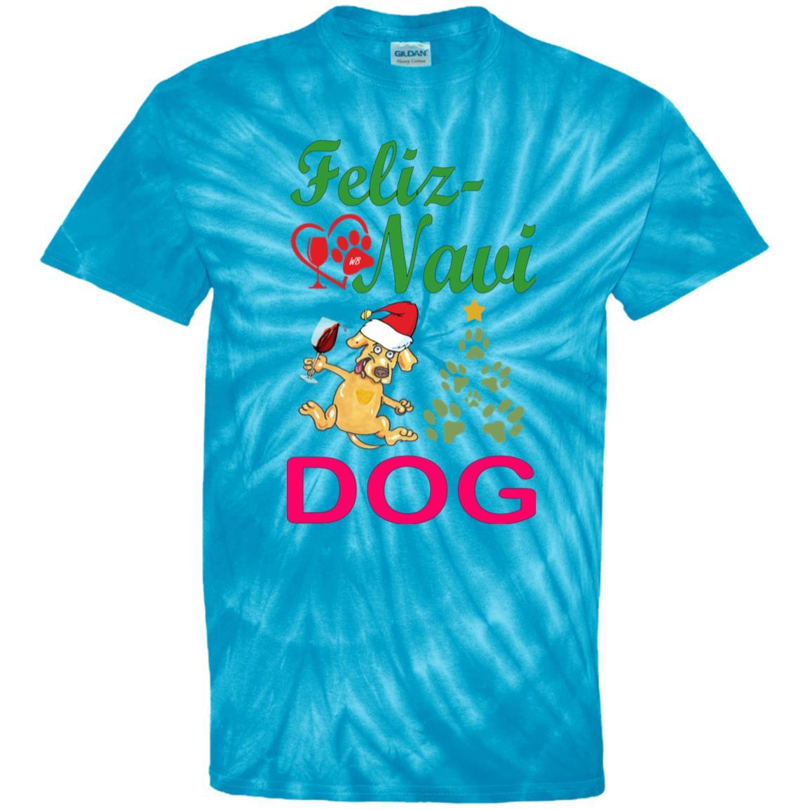 T-Shirts SpiderTurquoise / YXS WineyBitches.co Feliz Navi Dog Youth Tie Dye T-Shirt WineyBitchesCo