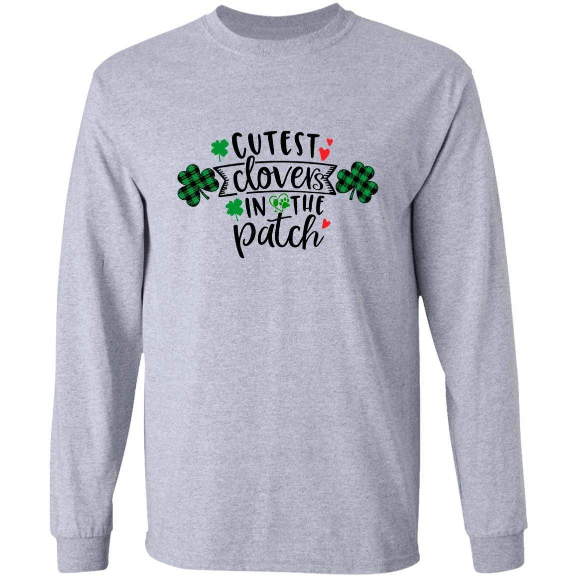 T-Shirts Sport Grey / S Winey Bitches Co "Cutest Clovers in the Patch" LS Ultra Cotton T-Shirt WineyBitchesCo