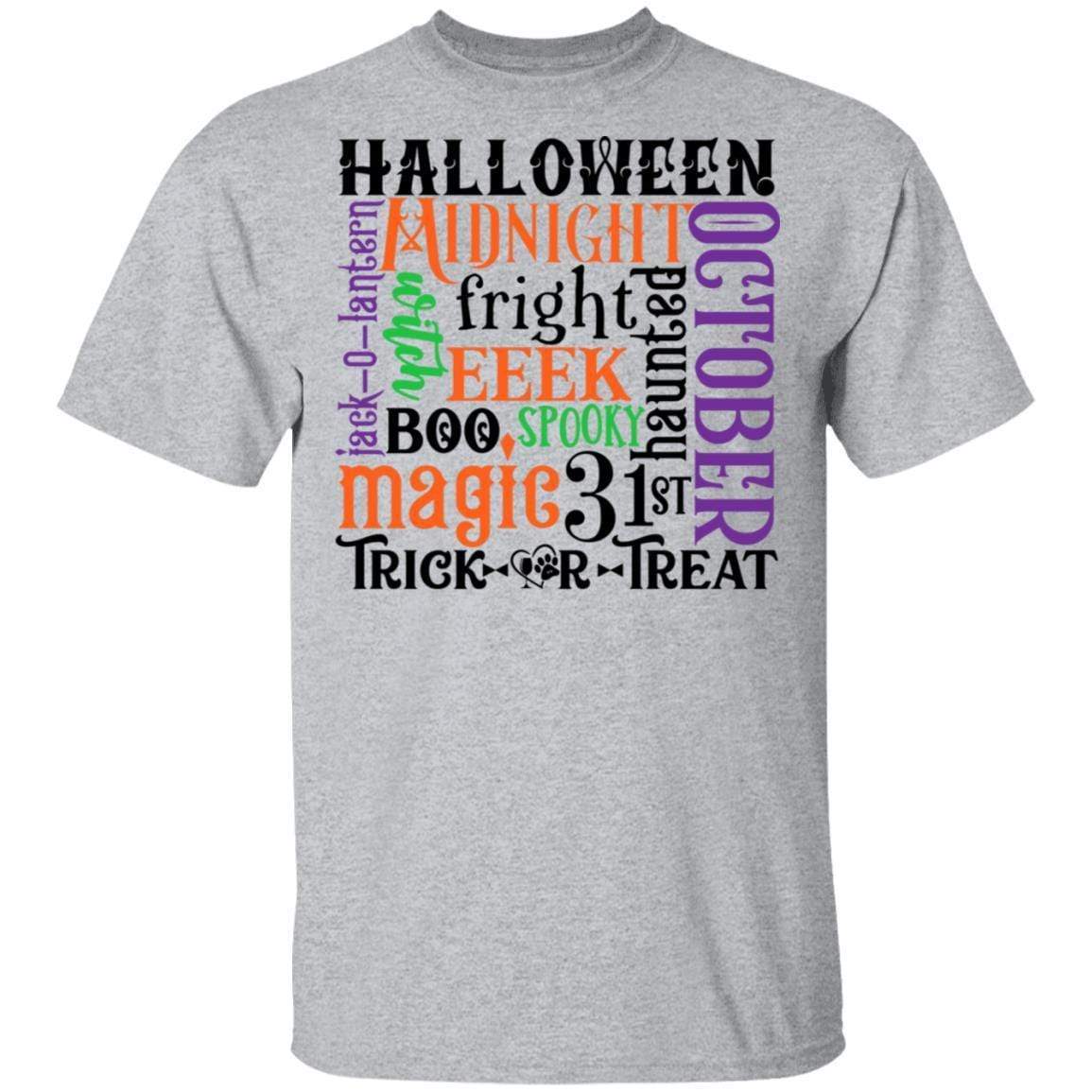 T-Shirts Sport Grey / S Winey Bitches Co "Halloween Word Jumble" 5.3 oz. T-Shirt WineyBitchesCo