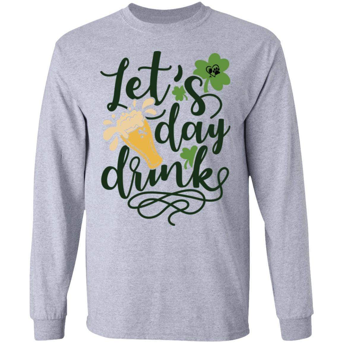 T-Shirts Sport Grey / S Winey Bitches Co "Let's Day Drink" LS Ultra Cotton T-Shirt WineyBitchesCo