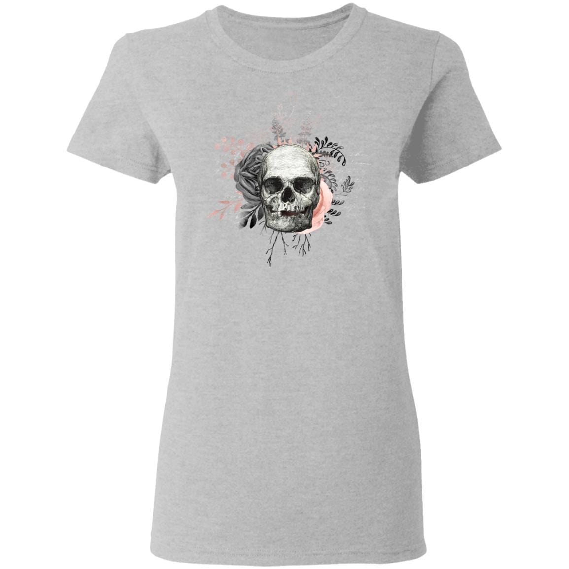 T-Shirts Sport Grey / S Winey Bitches Co Skull Design # 3 Ladies' 5.3 oz. T-Shirt WineyBitchesCo