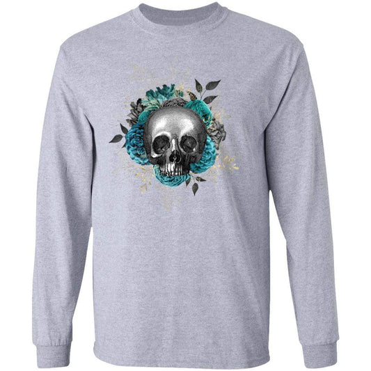 T-Shirts Sport Grey / S Winey Bitches Co Skull Design #3 LS Ultra Cotton T-Shirt WineyBitchesCo