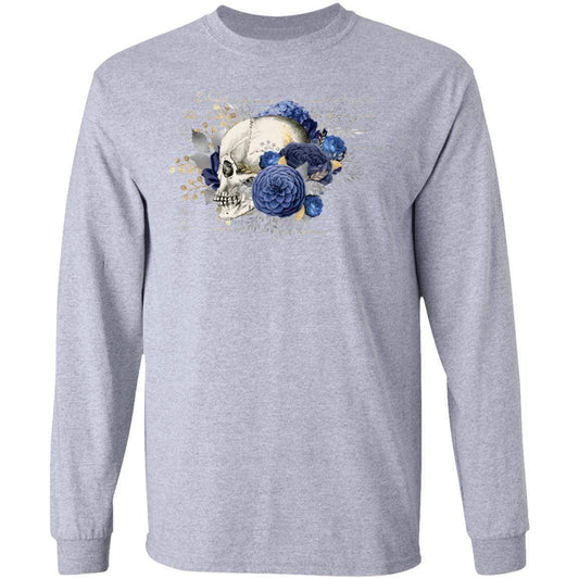 T-Shirts Sport Grey / S Winey Bitches Co Skull Design #5 LS Ultra Cotton T-Shirt WineyBitchesCo