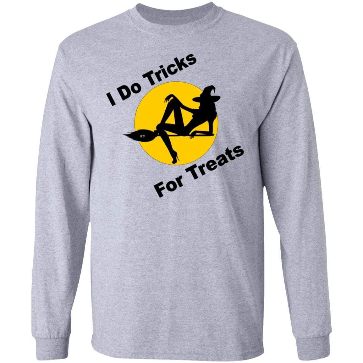 T-Shirts Sport Grey / S WineyBitches.Co "I Do Tricks For Treats" LS Ultra Cotton T-Shirt WineyBitchesCo