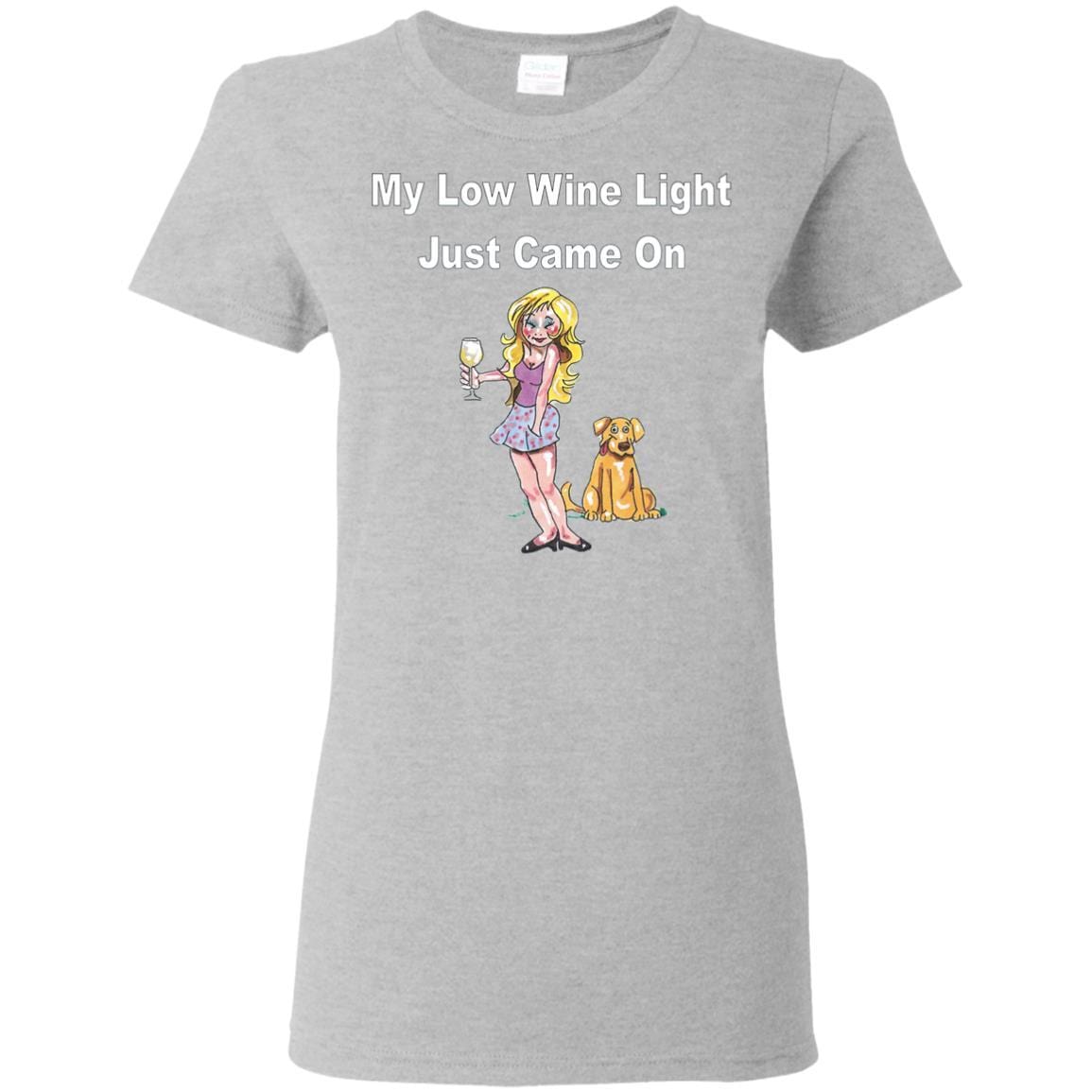T-Shirts Sport Grey / S WineyBitches.co 'Low Wine Light" Ladies' 5.3 oz. T-Shirt WineyBitchesCo