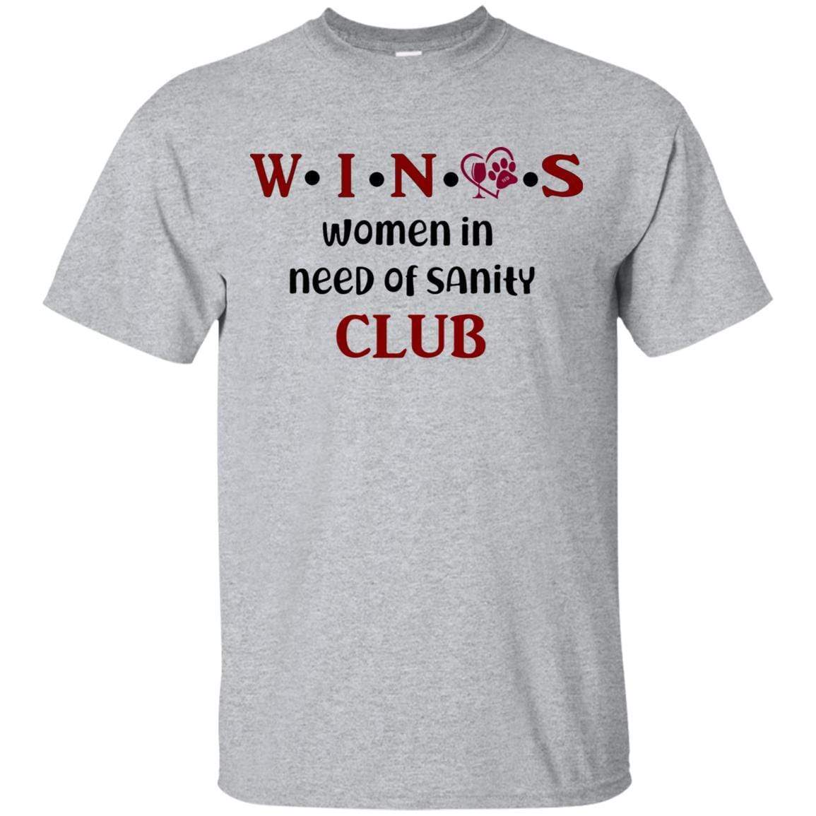 T-Shirts Sport Grey / S WineyBitches.Co WINOS Club Ultra Cotton T-Shirt (Burg Lettering) WineyBitchesCo