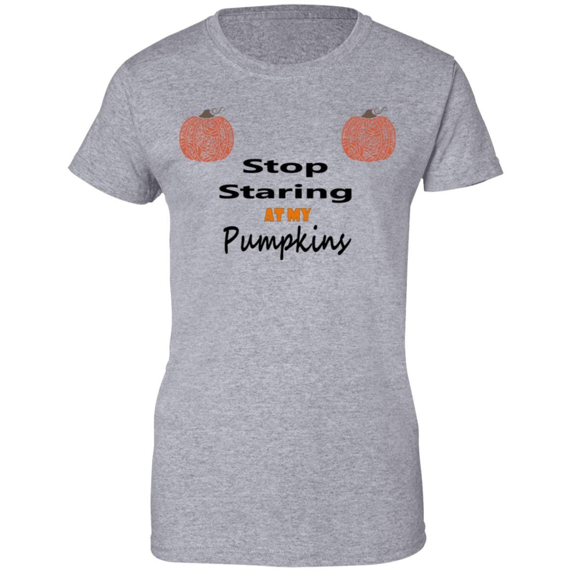 T-Shirts Sport Grey / X-Small WineyBitches.Co "Stop Staring At My Pumpkins" Ladies' 100% Cotton T-Shirt WineyBitchesCo