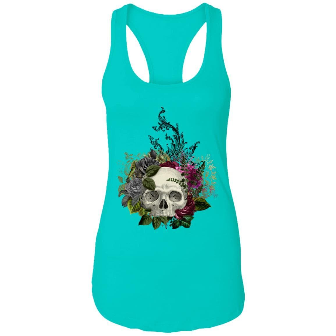 T-Shirts Tahiti Blue / X-Small Winey Bitches Co Skull Design #1 Ladies Ideal Racerback Tank WineyBitchesCo