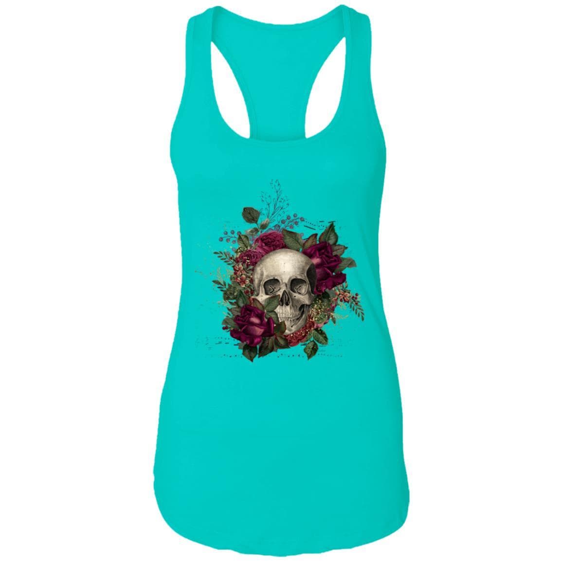 T-Shirts Tahiti Blue / X-Small Winey Bitches Co Skull Design #2 Ladies Ideal Racerback Tank WineyBitchesCo