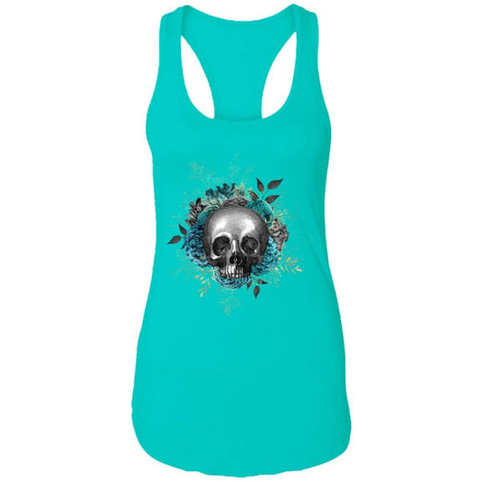 T-Shirts Tahiti Blue / X-Small Winey Bitches Co Skull Design #3 Ladies Ideal Racerback Tank WineyBitchesCo
