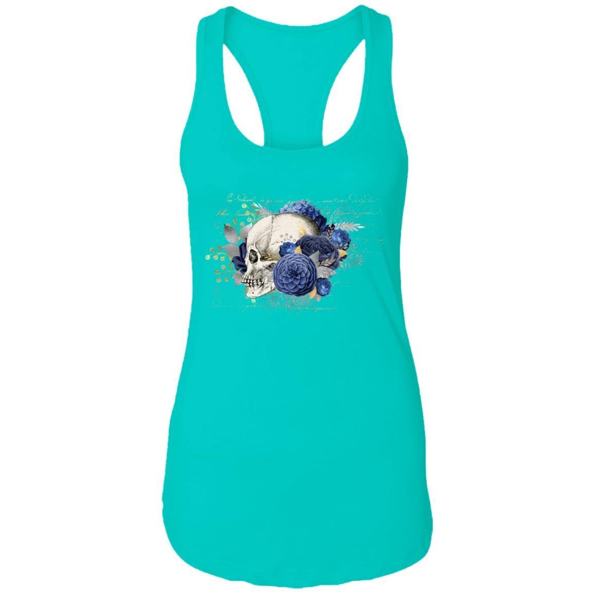 T-Shirts Tahiti Blue / X-Small Winey Bitches Co Skull Design #5 Ladies Ideal Racerback Tank WineyBitchesCo
