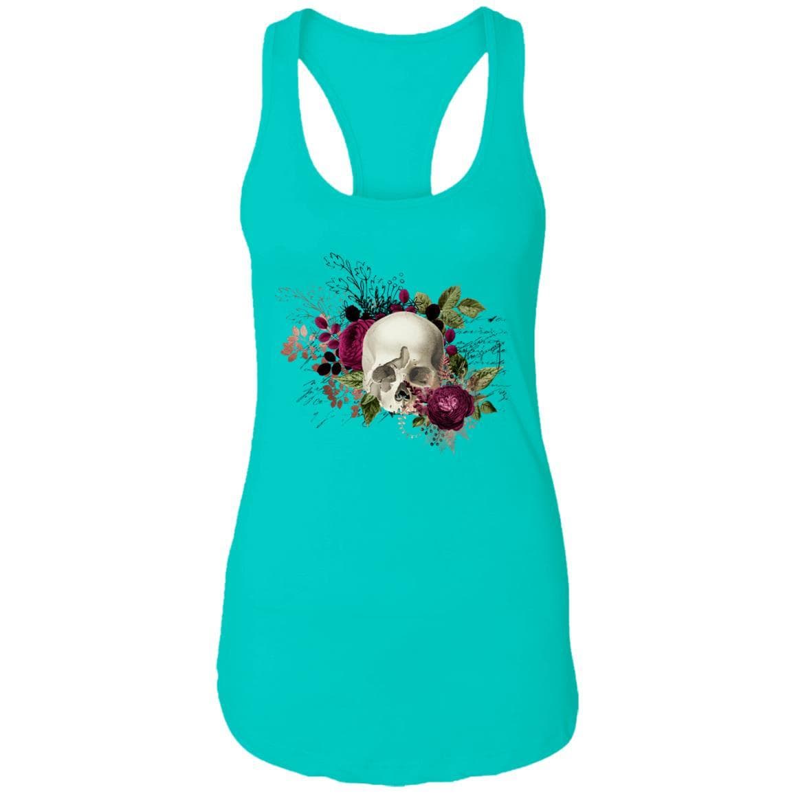 T-Shirts Tahiti Blue / X-Small Winey Bitches Co Skull Design #6 Ladies Ideal Racerback Tank WineyBitchesCo