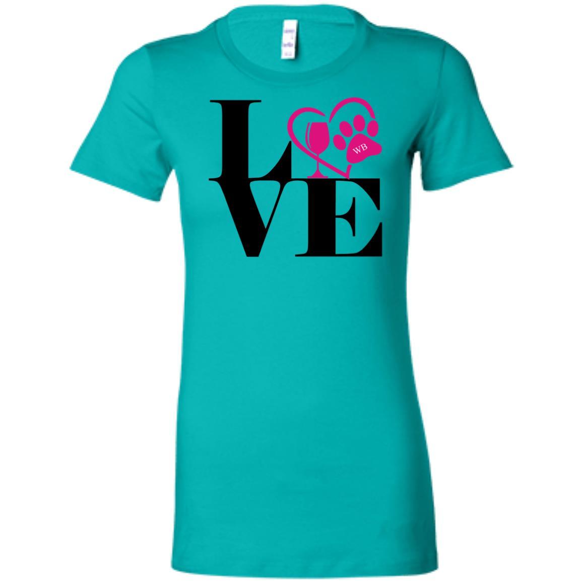 T-Shirts Teal / S WineyBitches.Co "Love Paw 2" Ladies' Favorite T-Shirt WineyBitchesCo