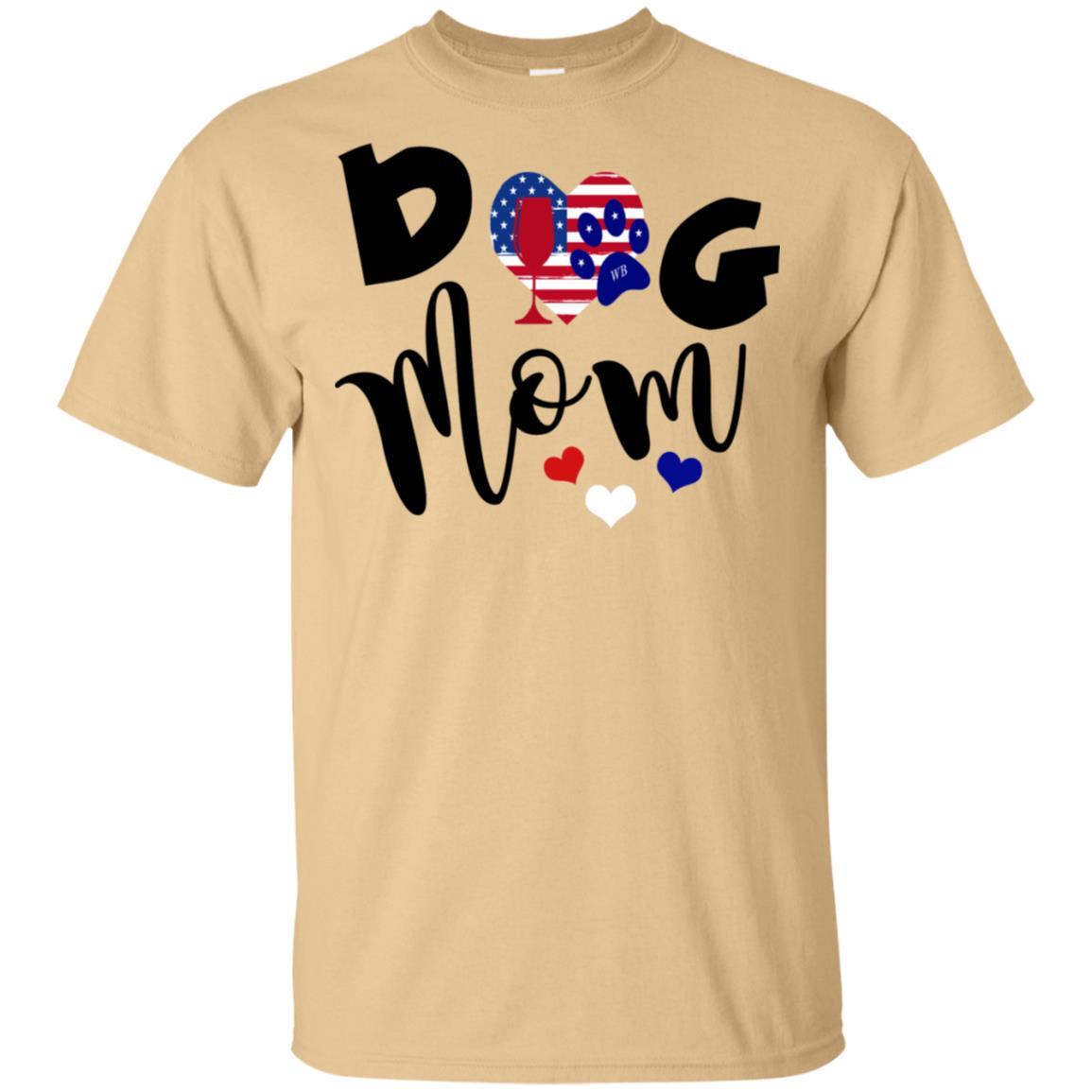 T-Shirts Vegas Gold / S WineyBitches.Co American Dog Mom Ultra Cotton T-Shirt WineyBitchesCo