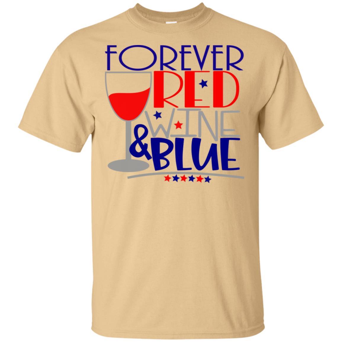 T-Shirts Vegas Gold / S WineyBitches.Co Forever Red Wine and Blue Ultra Cotton T-Shirt WineyBitchesCo