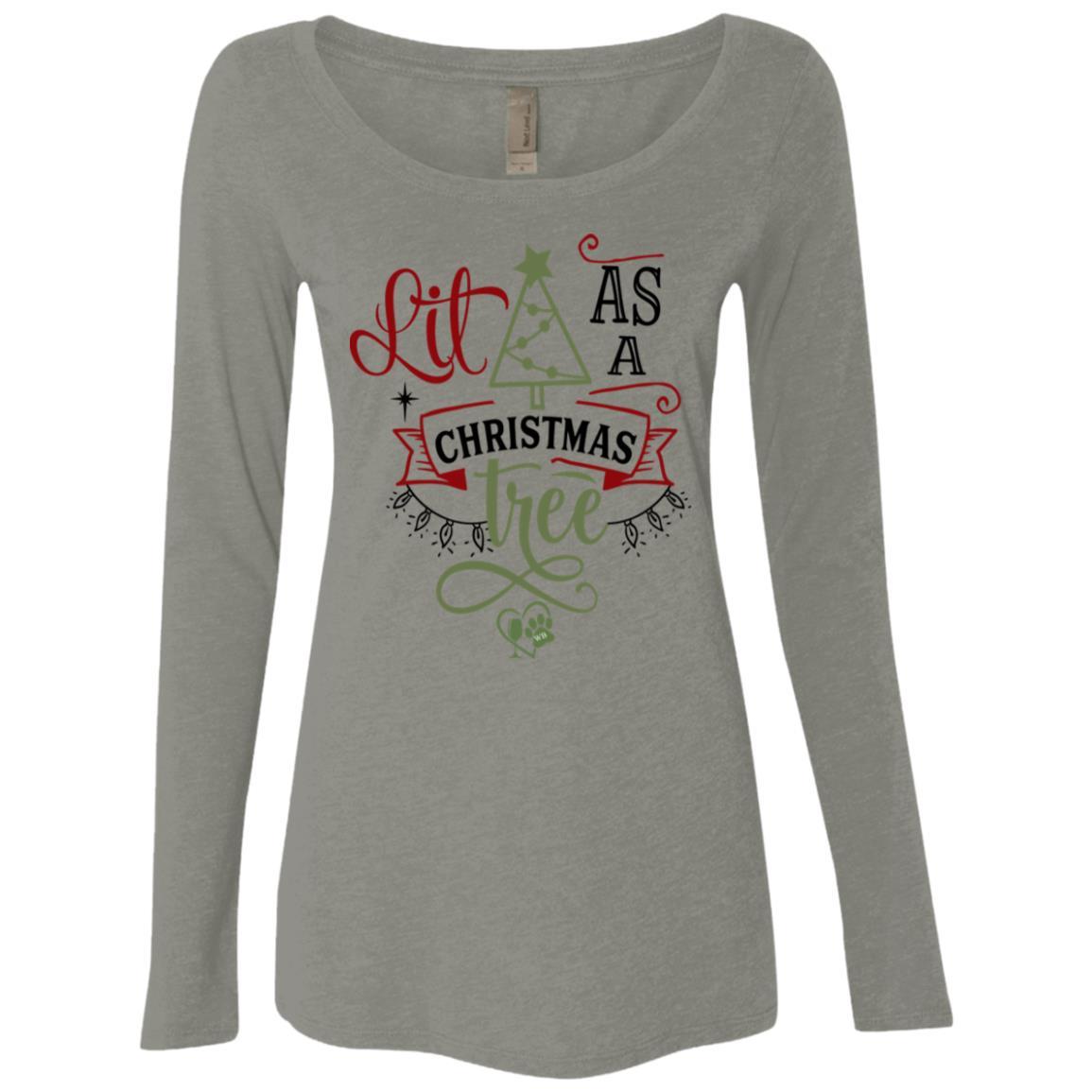 T-Shirts Venetian Grey / S WineyBitches.Co Ladies' Triblend LS Scoop WineyBitchesCo