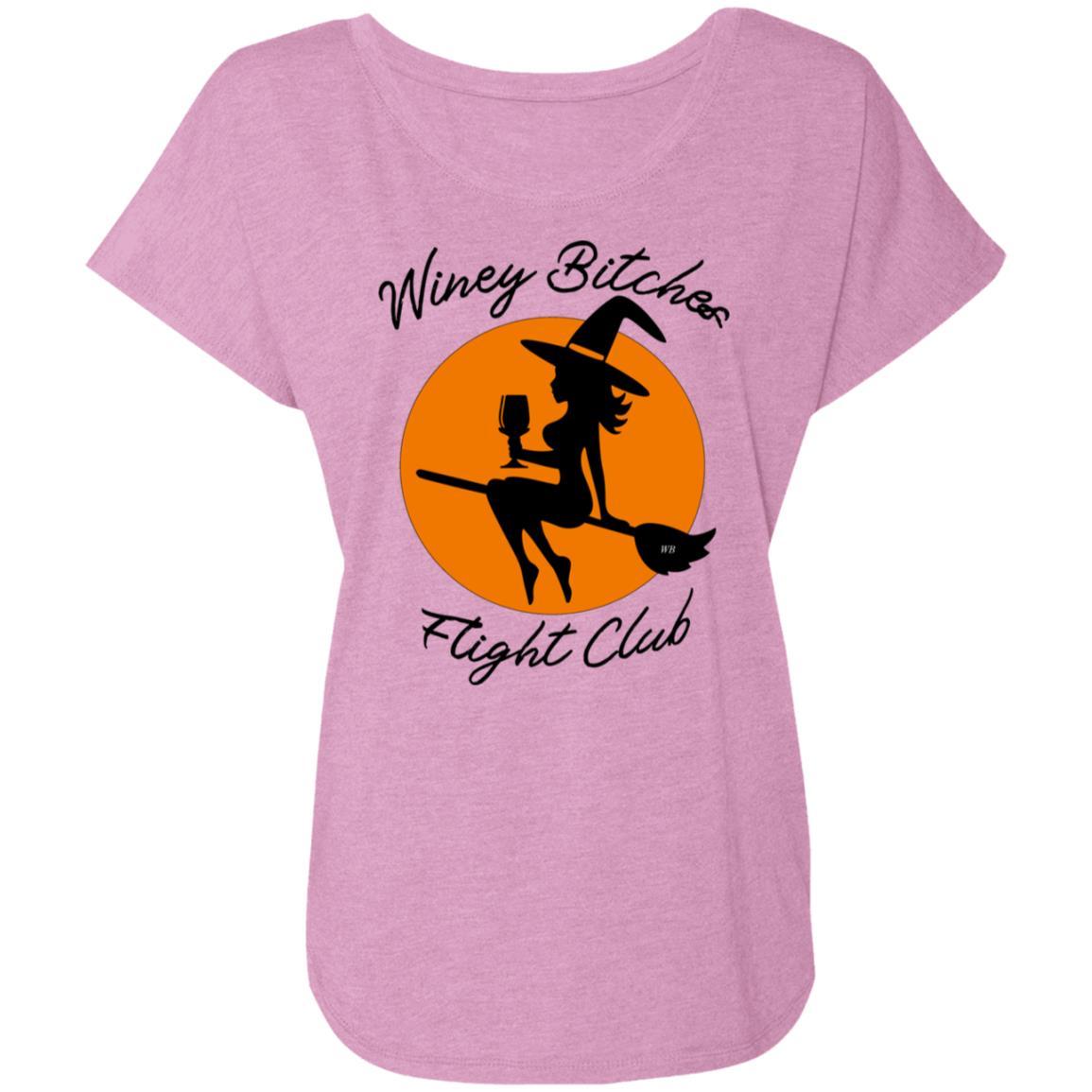 T-Shirts Vintage Lilac / X-Small WineyBitches.Co "Winey Bitches Flight Club" Ladies' Triblend Dolman Sleeve WineyBitchesCo