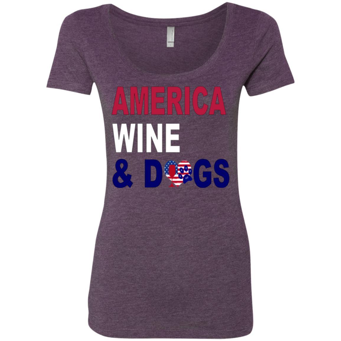 T-Shirts Vintage Purple / S WineyBitches.Co America Wine and Dogs Ladies' Triblend Scoop WineyBitchesCo