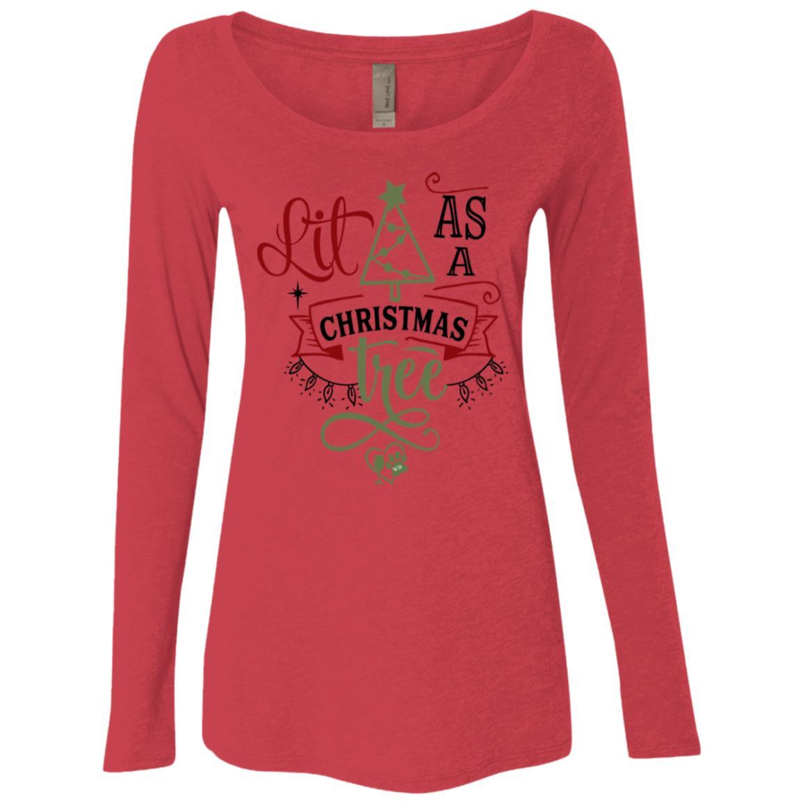 T-Shirts Vintage Red / S WineyBitches.Co Ladies' Triblend LS Scoop WineyBitchesCo