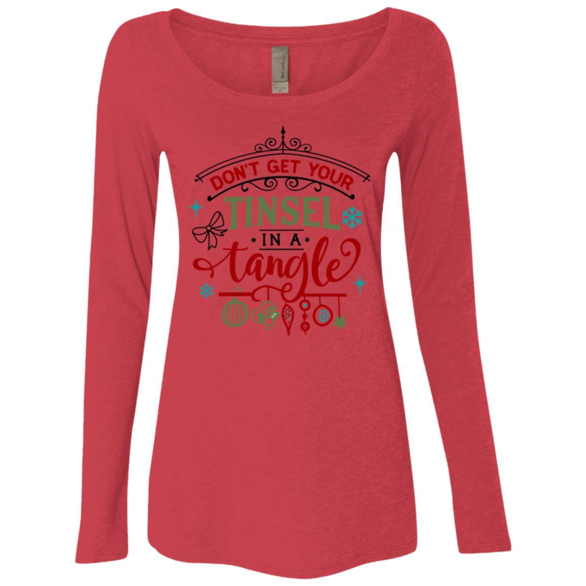 T-Shirts Vintage Red / S WineyBitches.Co Ladies' Triblend LS Scoop WineyBitchesCo