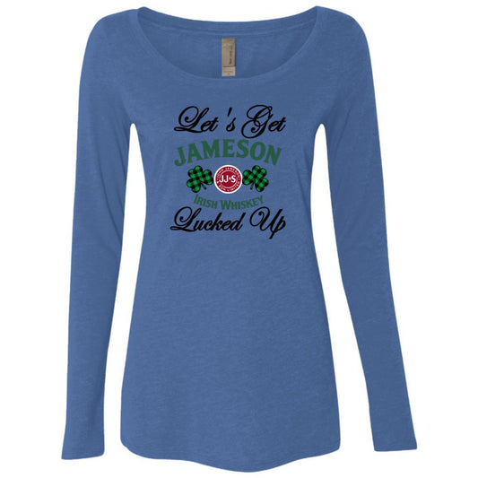 T-Shirts Vintage Royal / S Winey Bitches Co Ladies' Triblend LS Scoop WineyBitchesCo