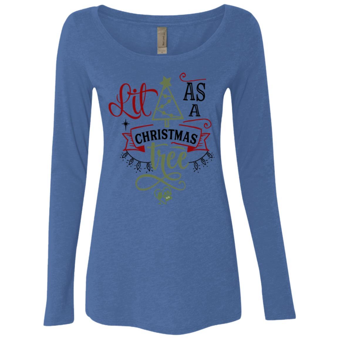 T-Shirts Vintage Royal / S WineyBitches.Co Ladies' Triblend LS Scoop WineyBitchesCo
