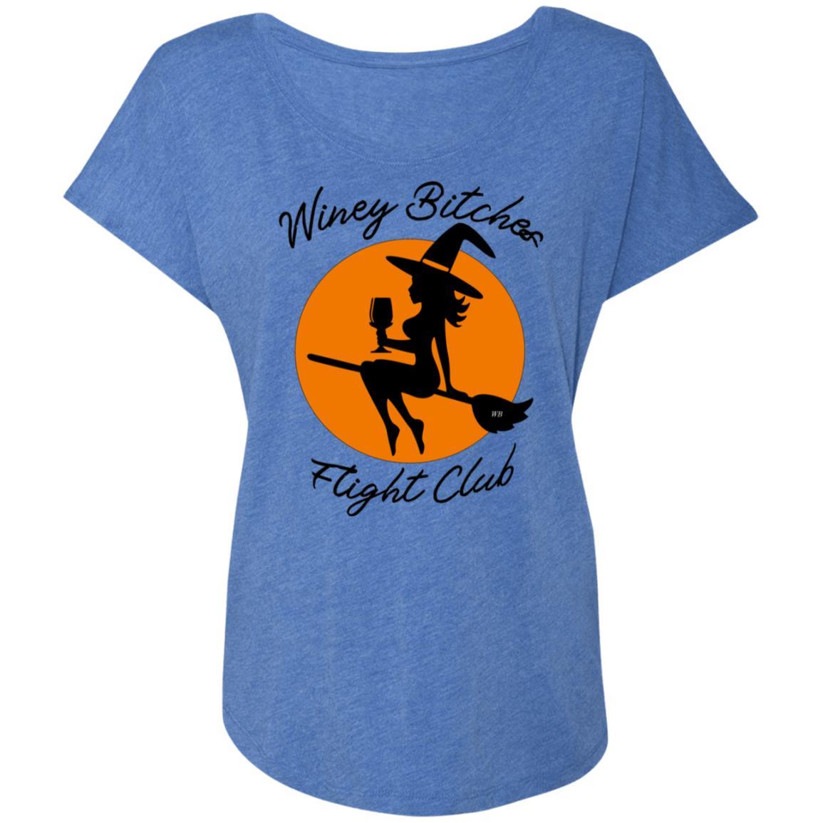 T-Shirts Vintage Royal / X-Small WineyBitches.Co "Winey Bitches Flight Club" Ladies' Triblend Dolman Sleeve WineyBitchesCo