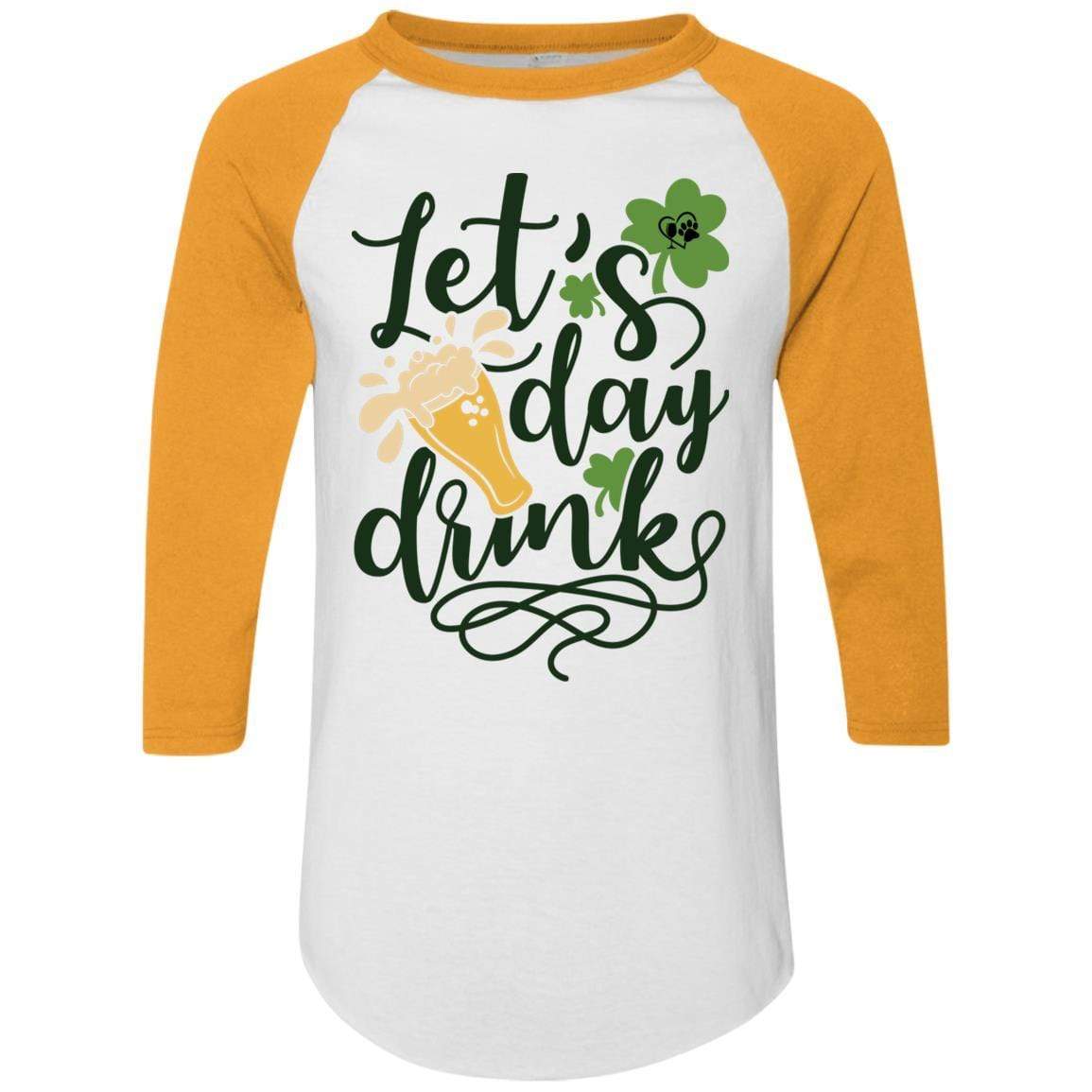 T-Shirts White/Gold / S Winey Bitches Co Colorblock Raglan Jersey WineyBitchesCo
