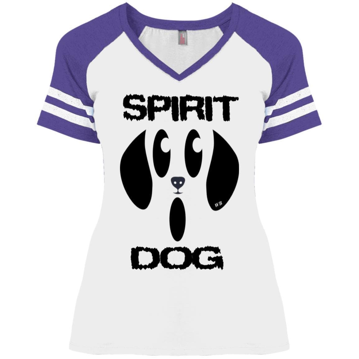 T-Shirts White/Heather Purple / X-Small WineyBitches.Co "Spirit Dog" Halloween Ladies' Game V-Neck T-Shirt WineyBitchesCo