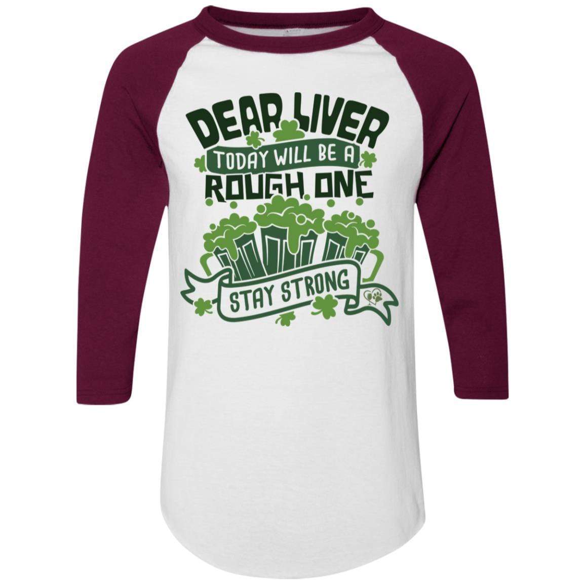 T-Shirts White/Maroon / S Winey Bitches Co Colorblock Raglan Jersey WineyBitchesCo