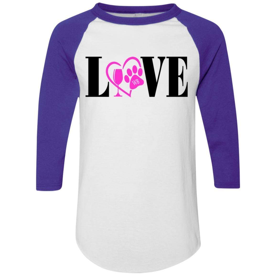 T-Shirts White/Purple / S WineyBitches.co Colorblock Raglan Jersey WineyBitchesCo